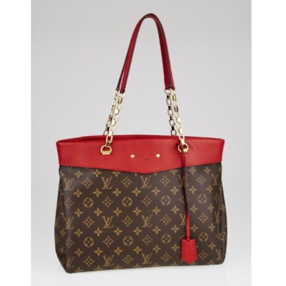 Louis Vuitton Pallas Shopper cherry red EUC